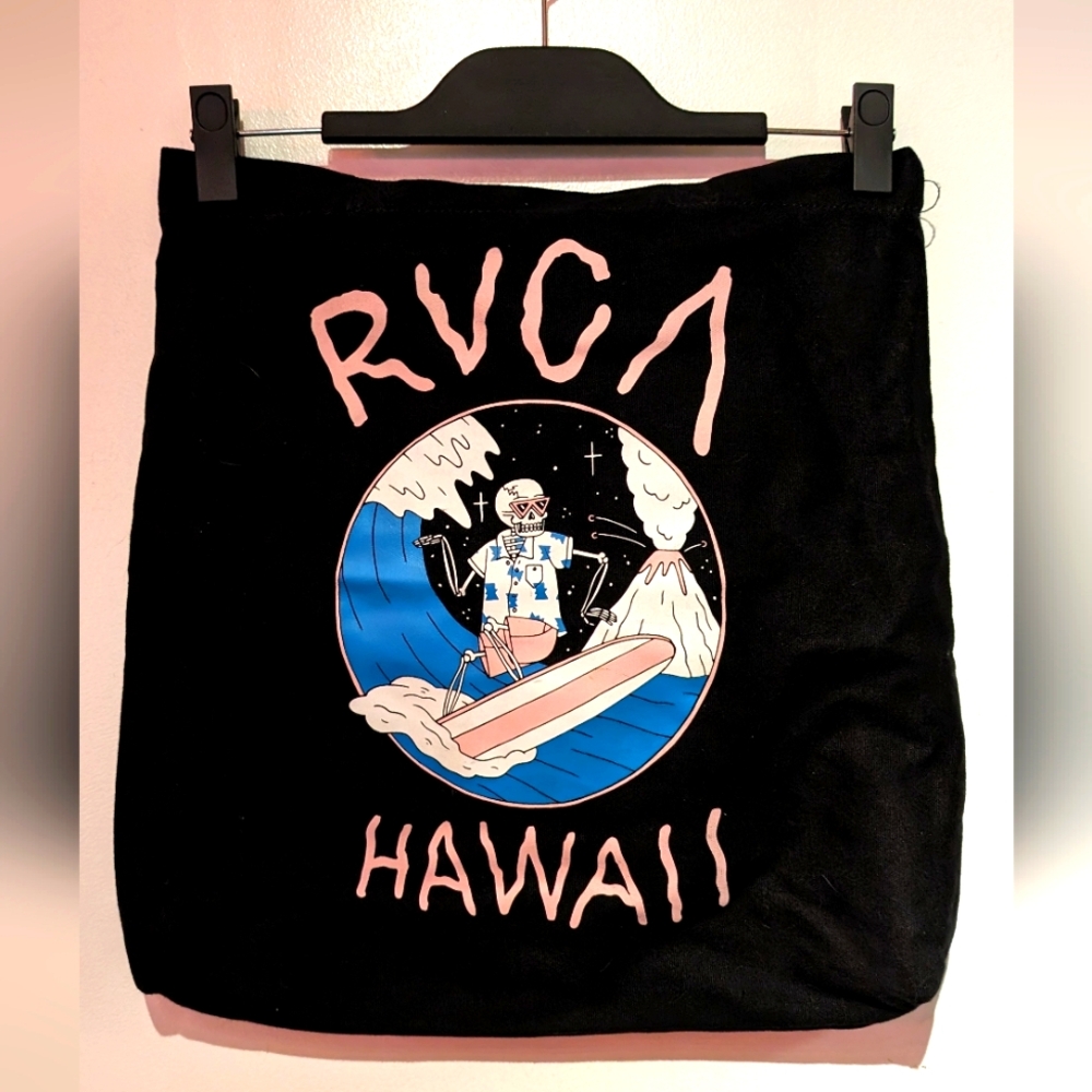 RVCA black canvas tote bag